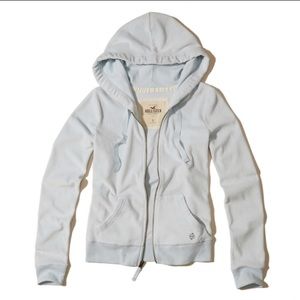 Hollister Baby blue zip up